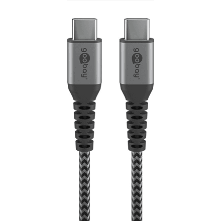 Goobay USB-C to USB-C Textile Cable with Metal Plugs – image 1