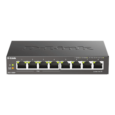 D-Link 8-Port Gigabit PoE Switch (4xPoE) – image 1