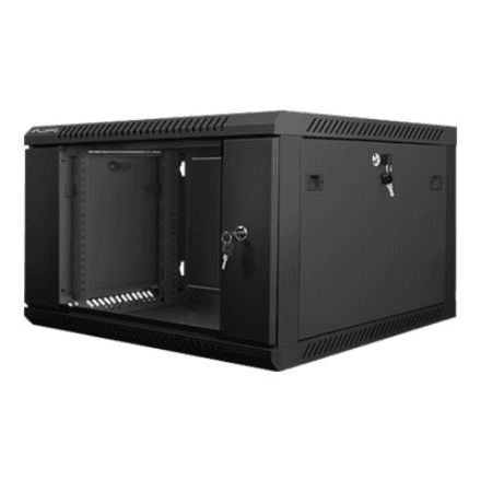 Lanberg | Rack cabinet 19" wall-mount 6U/600x600 (flat pack) | WF01-6606-10B | Black – nuotrauka 1