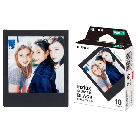 Fujifilm | Instax Square Instant Film Black | Glossy | Quantity 10 – nuotrauka 1
