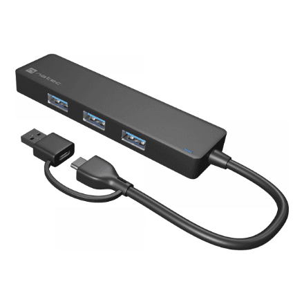 Natec USB 3.0 HUB, Mayfly, 4-Port, Black · Natec · USB 3.0 HUB, Mayfly, 4-Port – image 1