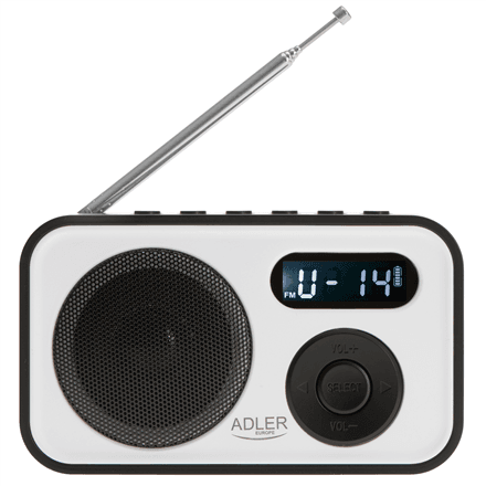 Adler | PLL AM/FM Digital Radio | AD 1906 | Alarm function | White/Black – nuotrauka 1