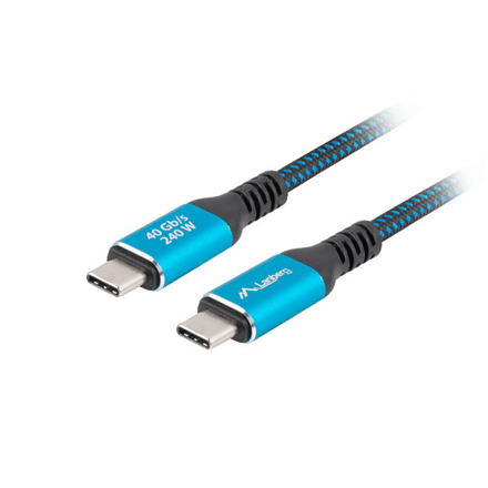 Lanberg | USB-C M/M 4.0 CABLE 240W 8K 60HZ | CA-CMCM-44CU-0005-BK – nuotrauka 1