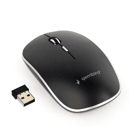 Gembird | Silent Wireless Optical Mouse | MUSW-4BS-01 | Optical mouse | USB | Black – image 1