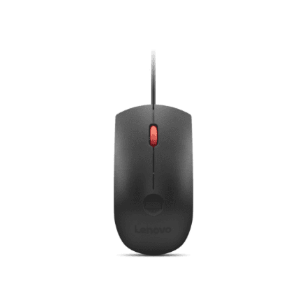 Lenovo Fingerprint Biometric USB Mouse Gen3 | Wired | USB-A | Black/Red – image 1