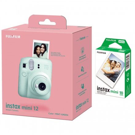 Fujifilm | Instax Mini 12 Camera + Instax Mini Glossy (10pl) | Mint Green | 800 – nuotrauka 1