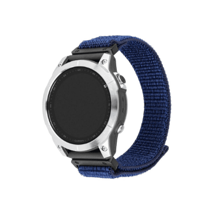 Fixed | Sporty Strap for Garmin QuickFit 22mm | 160-210 mm | Dark blue | Nylon – nuotrauka 1