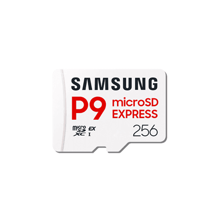 Samsung P9 Express | MicroSD Card | 256 GB | microSDXC | Flash memory class U3, V30, A1 – nuotrauka 1