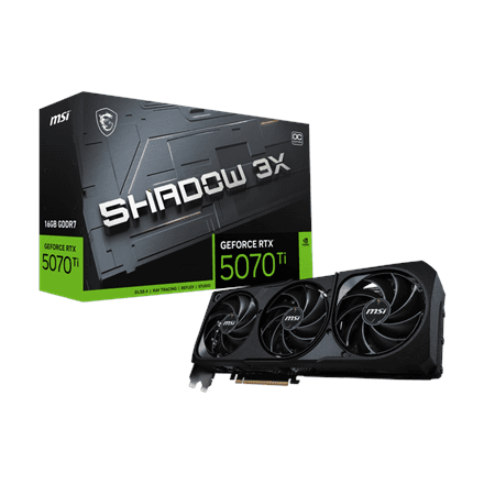 MSI GeForce RTX 5070 Ti 16G SHADOW 3X OC Bulk Pack · NVIDIA · 16 GB – nuotrauka 1