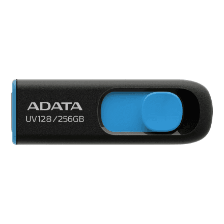 ADATA | USB Flash Drive | UV128 | 256 GB | USB Type-A | Black/Blue – image 1