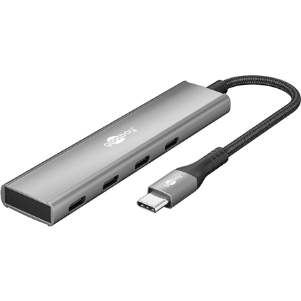 Goobay Slim 4-Port USB Hub, USB-C to USB-C, 5 Gbit/s – image 1