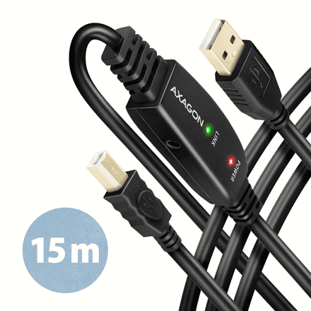 AXAGON | USB repeater cable, 15m | ADR-215B | USB Type A - USB Type B – nuotrauka 1