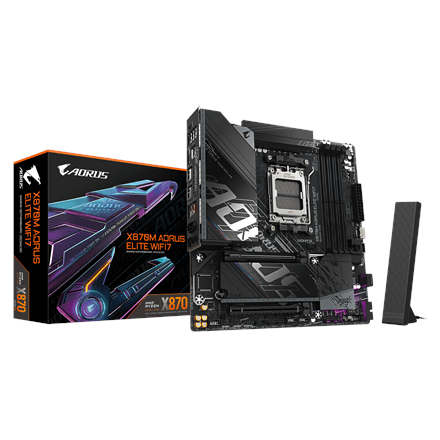 Gigabyte X870M AORUS ELITE WIFI7 · Processor family AMD · Processor socket AM5 – nuotrauka 1