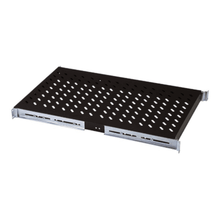 Digitus Extendible Shelf for 483 mm Cabinets | DN-19 TRAY-2-1000SW | Black – nuotrauka 1