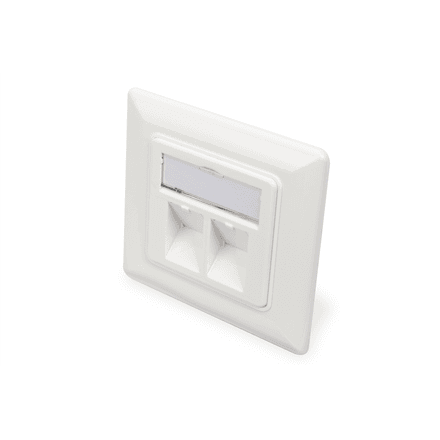 Digitus Wallplate for Keystone Modules, German type, middle plate 50x50 mm, frame 80x80 mm – nuotrauka 1