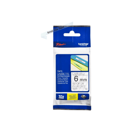 Brother | TZe-111 Laminated Tape | Black on Clear | TZ | 8 m | 6 cm – nuotrauka 1