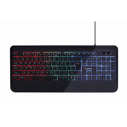 Gembird | Multimedia Keyboard | KB-UML-03 | Multimedia | Wired | US | Black – nuotrauka 1