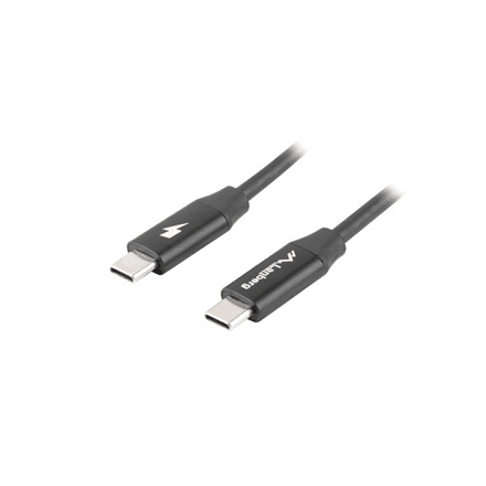Lanberg USB-C 2.0 Cable, Quick Charge 4.0 · CA-CMCM-40CU-0018-BK · USB Type-C to USB Type-C – image 1
