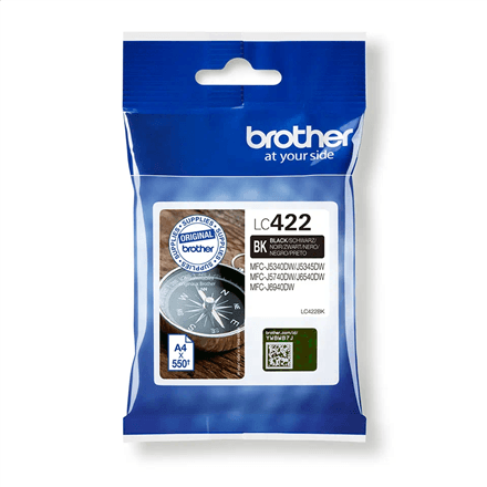 Brother LC422BK | Ink Cartridge | Black – nuotrauka 1