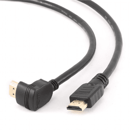 Cablexpert HDMI High speed 90 degrees male to straight male connectors cable, 19 pins gold-plated connectors – image 1