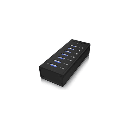 Raidsonic | 7-port hub with USB Type-A interface and 1x charging port | IB-AC618 – nuotrauka 1