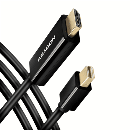 AXAGON MINI DP to HDMI cable, 1.8 m, 4K/30Hz | RVDM-HI14C2 | 1.8 m – nuotrauka 1