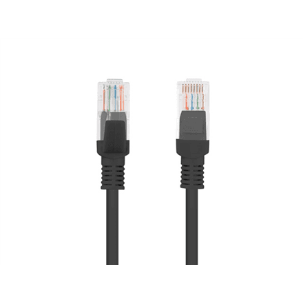 Lanberg | Patchcord CAT.5E UTP Fluke Passed | PCU5-10CC-2000-BK | 20 m | Black – image 1