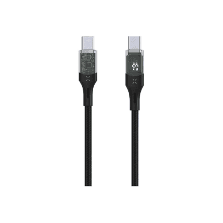 Fixed | Cable USB-C/USB-C with display, PD support, 2m, USB 2.0, 100W | FIXDD-CC2-BK – image 1