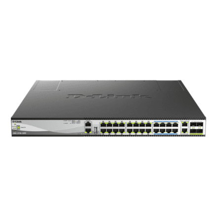 D-LINK DMS-3130-30PS/E 30-Port Layer 3 Stackable Multi-Gigabit Managed PoE Switch | D-Link – nuotrauka 1
