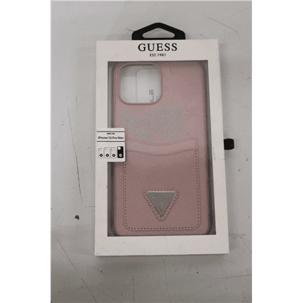 SALE OUT. Guess GUHCP13XPSATPP iPhone 13 Pro Max 6,7" różowy/pink hardcase SaffianoTriangle Logo Cardslot DIRTY PACKAGING | SALE OUT. SALE OUT. GUESS DIRTY PACKAGING – image 1