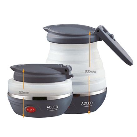 Adler | Travel Kettle | AD 1279 | Electric | 750 W | 0.6 L | Silicon | White – image 1