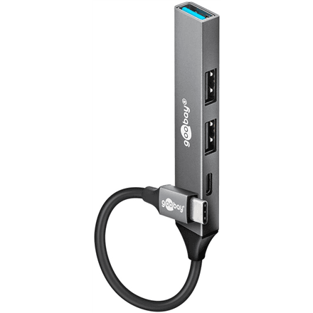 Goobay Slim 4-Port USB Hub, USB-C to USB-C/USB-A, 5 Gbit/s | 74459 – nuotrauka 1