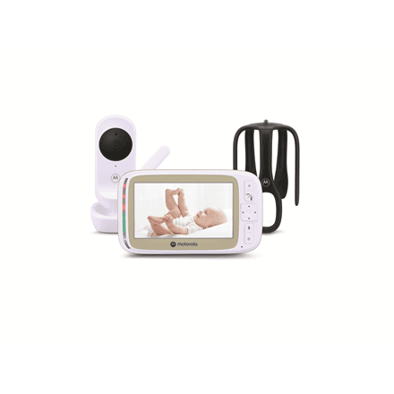 Motorola 5.0” Wi-Fi Video Baby Monitor with Stargrip Crib Mount | VM45 Connect | White – nuotrauka 1