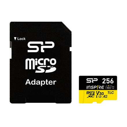 Silicon Power Inspire | 256 GB | microSDXC | Flash memory class C10, UHS-I U3, V30 – nuotrauka 1