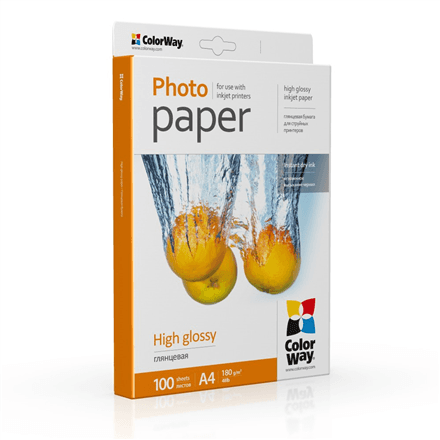ColorWay Photo Paper, 100 sheets | High Glossy | 180 g/m² | A4 – nuotrauka 1