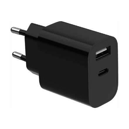 Gembird 2-port universal USB charger (A+C), 2.4 A | TA-UC-2AC12-01-BK – image 1