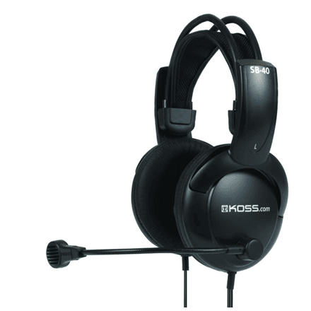 Koss | Headphones | SB40 | Wired | On-Ear | Microphone | Black – image 1