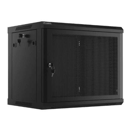 Lanberg Rack cabinet 19" wall-mount 9U/600x450 with perforated door (flat pack) – image 1