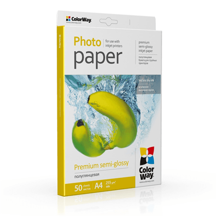 ColorWay Photo Paper, 50 sheets | Premium Semi-Glossy | 255 g/m² | A4 – nuotrauka 1