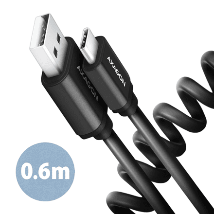 AXAGON | Data and charging USB 2.0 cable, 0.6 m | BUCM-AM10TB | USB-A to USB-C – nuotrauka 1
