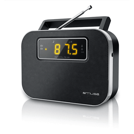 Muse | M-081R | Alarm function | 2-band PLL portable radio | Black – image 1