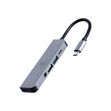 Cablexpert USB Type-C 5-in-1 multi-port adapter (Hub + HDMI + PD + stereo audio) | A-CM-COMBO5-02 – nuotrauka 1