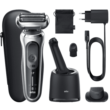 Braun | Shaver | 71-S7200cc | Operating time (max) 50 min | Wet & Dry | Silver/Black – nuotrauka 1