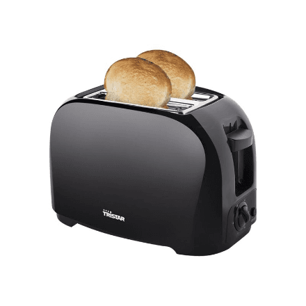 Tristar Toaster | BR-1025 | Number of slots 2 | Housing material Plastic | Black – image 1