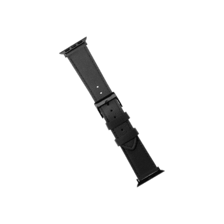 Fixed | Strap for Apple Watch 42/44/45/46/49mm | Black | Leather – nuotrauka 1