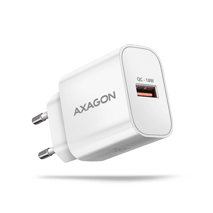 AXAGON Wallcharger 1x port USB-A, QC3.0/AFC/FCP/Apple, 18W | ACU-QC18W – image 1