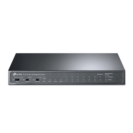 TP-LINK 8-Port 10/100Mbps + 3-Port Gigabit Desktop Switch with 8-Port PoE+ – nuotrauka 1