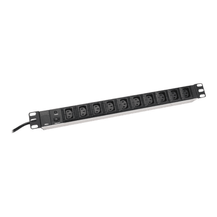 Digitus | Aluminum outlet strip, IEC C14 plug | DN-95404 | Sockets quantity 10 – nuotrauka 1
