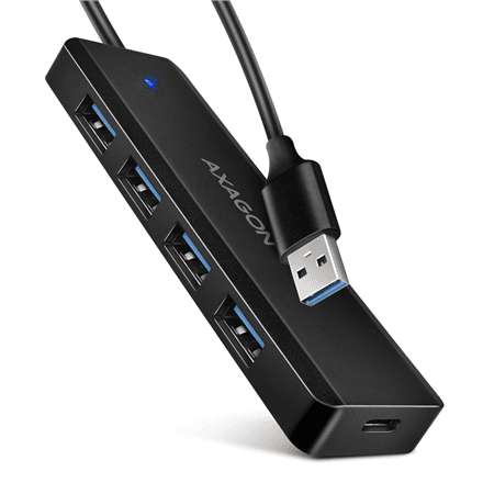 AXAGON Travel four-port USB-A 5Gbps hub | HUE-C1A – nuotrauka 1