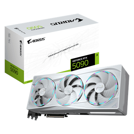 Gigabyte AORUS GeForce RTX 5090 STEALTH ICE 32G · NVIDIA · 32 GB – nuotrauka 1